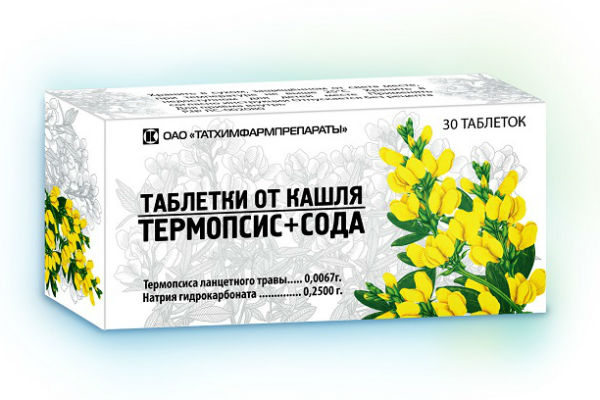 Таблетки от кашля с термопсисом